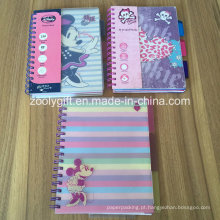 Double Spiral PP Cover A5 Projeto Notebook Colorido PP Divisores